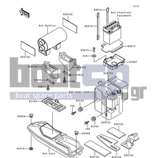 KAWASAKI - 650 SX 1992 - Frame - Hull Fitting - 92160-3711 - DAMPER