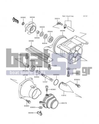 KAWASAKI - 650 SX 1992 - Πλαίσιο - Jet Pump - 92143-3708 - COLLAR,17.4X25.4X53