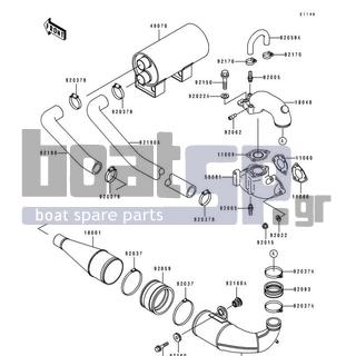KAWASAKI - 650 SX 1992 - Exhaust - Muffler