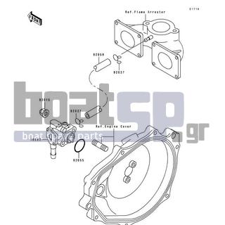 KAWASAKI - 650 SX 1992 - Engine/Transmission - Oil Pump - 92037-3722 - CLAMP