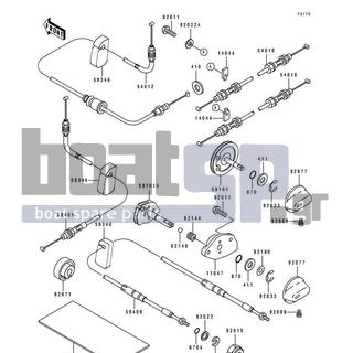 KAWASAKI - 750 SX 1992 - Frame - Cables