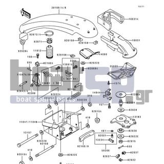 KAWASAKI - 750 SX 1992 - Body Parts - Handle Pole(JS750-A1/A2/A3)