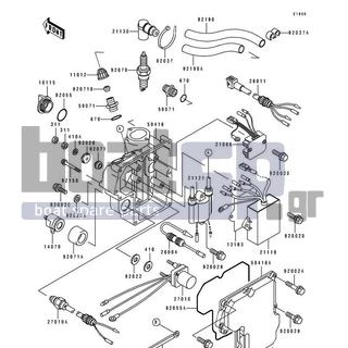 KAWASAKI - 750 SX 1992 - Frame - Ignition System - 92070-2078 - PLUG-SPARK,BR8ES(NGK)