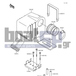 KAWASAKI - 750 SX 1992 - Frame - Intake Silencer