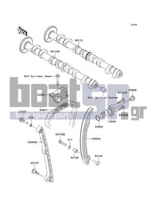 KAWASAKI - ULTRA 300LX 2011 - Engine/Transmission - Camshaft(s)/Tensioner - 411S0600 - WASHER-PLAIN,6MM