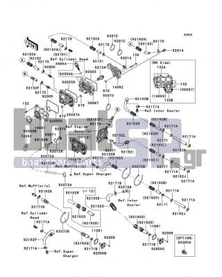 KAWASAKI - ULTRA 300LX 2011 - Engine/Transmission - Cooling - 14092-0765 - COVER,OUTSIDE