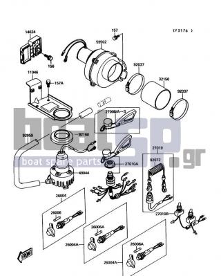 KAWASAKI - JET MATE 1992 - Body Parts - Bilge Pump - 27008-3706 - KEY,MAGNETIC SW,#2005