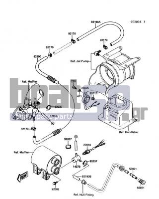 KAWASAKI - JET MATE 1992 - Engine/Transmission - Cooling - 27010-3719 - SWITCH,WATER SENSOR