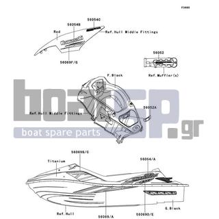 KAWASAKI - ULTRA 300LX 2011 - Εξωτερικά Μέρη - Decals(Titanium)(JBF)