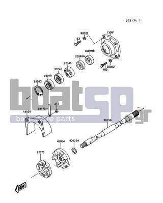 KAWASAKI - JET MATE 1992 - Engine/Transmission - Drive Shaft