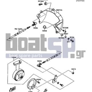KAWASAKI - JET MATE 1992 - Εξωτερικά Μέρη - Handle Pole(Reverse)