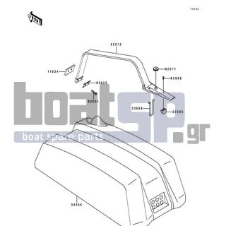 KAWASAKI - JS440 1992 - Engine/Transmission - Engine Hood - 92022-509 - WASHER,BAND