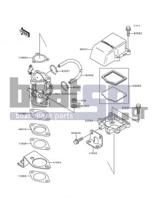 KAWASAKI - JS440 1992 - Engine/Transmission - Flame Arrester