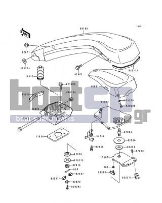 KAWASAKI - JS440 1992 - Body Parts - Handle Pole - 92022-563 - WASHER