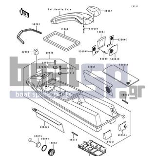 KAWASAKI - JS440 1992 - Frame - Hull - 14025-3706 - COVER,DASHBOARD