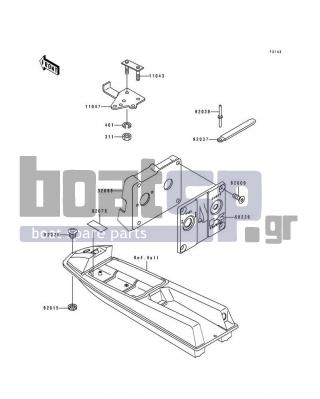 KAWASAKI - JS440 1992 - Frame - Hull Fitting - 92028-3734 - BUSHING