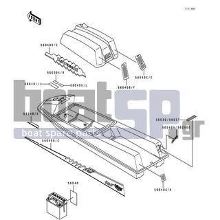 KAWASAKI - JS440 1992 - Frame - Label - 56040-3871 - LABEL-WARNING,IMPORTANT SAFETY