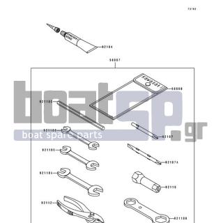 KAWASAKI - JS440 1992 -  - Tool - 92126-002 - TOOL-WRENCH,OPEN END,12X13