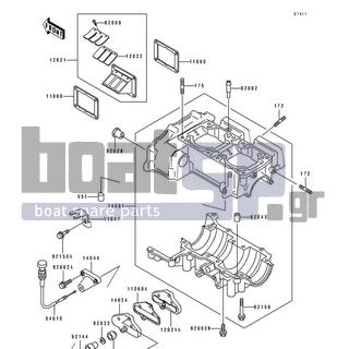 KAWASAKI - SC 1992 - Engine/Transmission - Crankcase - 92002-3717 - BOLT,6X45