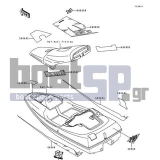 KAWASAKI - SC 1992 - Εξωτερικά Μέρη - Decals(JL650-A2&NAMI.A5)