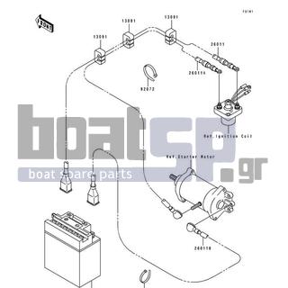 KAWASAKI - SC 1992 - Electrical - Electrical Equipment - 26011-3784 - WIRE-LEAD,STARTER-RELAY