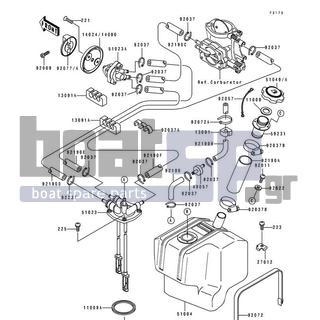 KAWASAKI - SC 1992 - Body Parts - Fuel Tank