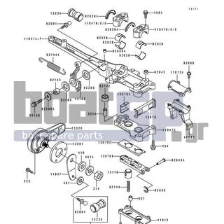 KAWASAKI - SC 1992 - Body Parts - Handle Pole - 92143-3724 - COLLAR,8.2X14X11.2