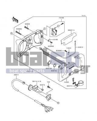 KAWASAKI - SC 1992 - Body Parts - Handlebar - 13183-3825 - PLATE