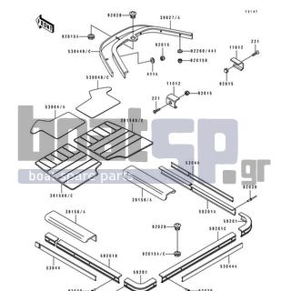 KAWASAKI - SC 1992 - Body Parts - Pads - 59201-3720 - BUMPER,CORNER,RR