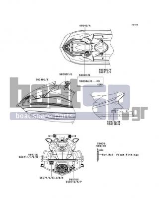 KAWASAKI - ULTRA 300LX 2011 - Frame - Labels - 56071-3739 - LABEL-WARNING,IMPORTANT SAFETY