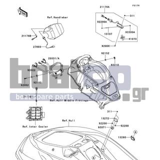 KAWASAKI - ULTRA 300LX 2011 - Electrical - Meters - 92071-3790 - GROMMET,HARNESS