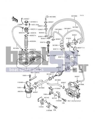 KAWASAKI - TS 1992 - Body Parts - Fuel Tank - 11046-3806 - BRACKET,PUMP PRIMING