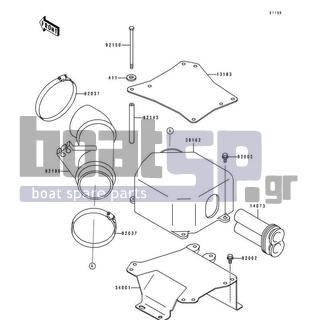 KAWASAKI - TS 1992 - Frame - Intake Silencer