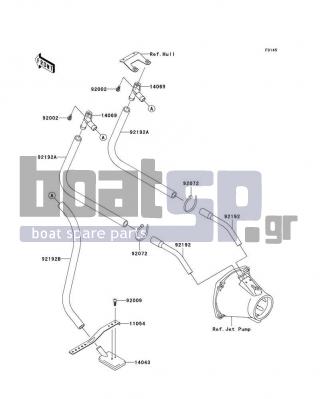 KAWASAKI - ULTRA LX 2011 - Body Parts - Bilge System - 11054-3703 - BRACKET,LH&RH