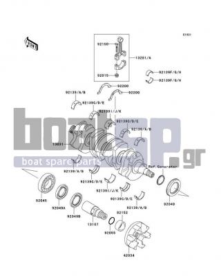 KAWASAKI - ULTRA LX 2011 - Engine/Transmission - Crankshaft