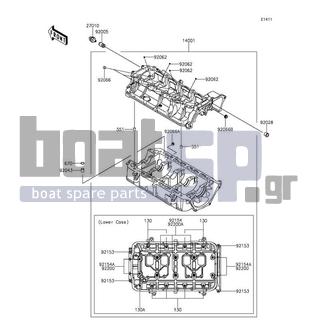 KAWASAKI - JET SKIΒ® ULTRAΒ® 310X 2016 - Engine/Transmission - Crankcase