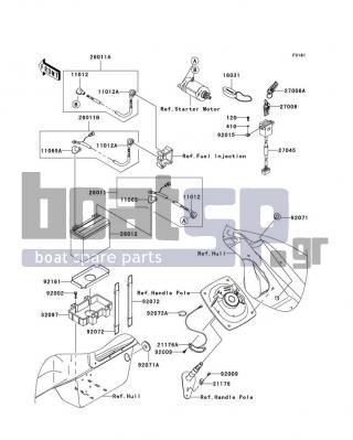 KAWASAKI - ULTRA LX 2011 - Electrical - Electrical Equipment - 120R0516 - BOLT-SOCKET,5X16