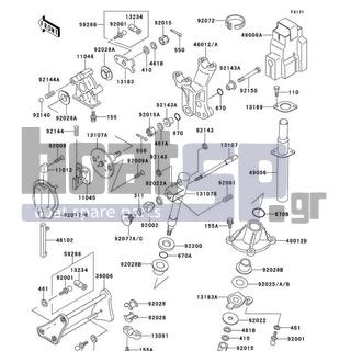 KAWASAKI - X2 1992 - Body Parts - Handle Pole - 461S0800 - WASHER-SPRING,8MM