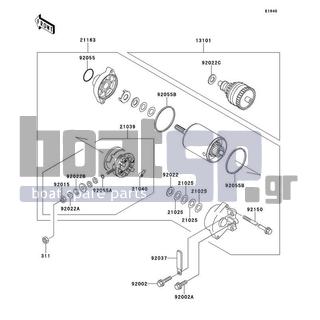 KAWASAKI - X2 1992 - Electrical - Starter Motor - 92055-1370 - RING-O,4.5X2.0