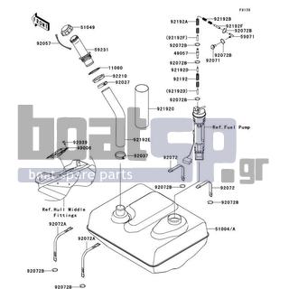 KAWASAKI - ULTRA LX 2011 - Body Parts - Fuel Tank - 92037-3738 - CLAMP