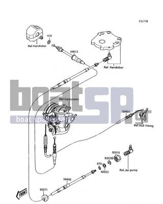 KAWASAKI - 300 SX 1991 - Frame - Cables(JS300-A3/A4/A5) - 92015-526 - NUT,20MM