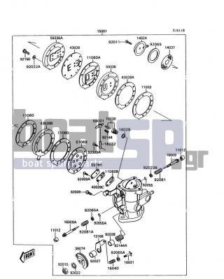 KAWASAKI - 300 SX 1991 - Κινητήρας/Κιβώτιο Ταχυτήτων - Carburetor(JS300-A3/A4/A5)