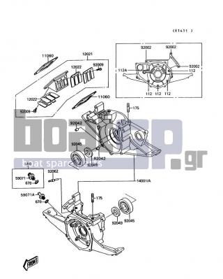 KAWASAKI - 300 SX 1991 - Engine/Transmission - Crankcase - 92049-1047 - SEAL-OIL