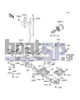 KAWASAKI - ULTRA LX 2011 - Engine/Transmission - Oil Pump - 16097-0003 - FILTER-ASSY-OIL