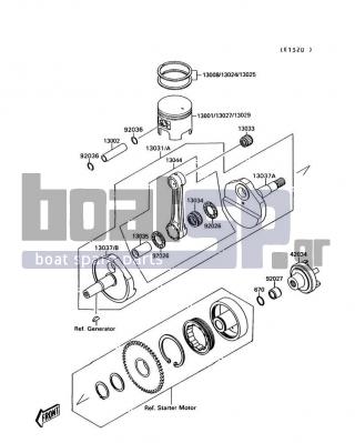 KAWASAKI - 300 SX 1991 - Engine/Transmission - Crankshaft/Piston(s) - 13002-017 - PIN-PISTON