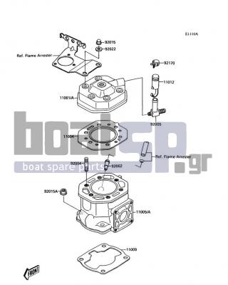 KAWASAKI - 300 SX 1991 - Engine/Transmission - Cylinder Head/Cylinder