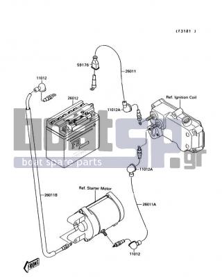 KAWASAKI - 300 SX 1991 - Electrical - Electrical Equipment - 26011-3713 - WIRE-LEAD