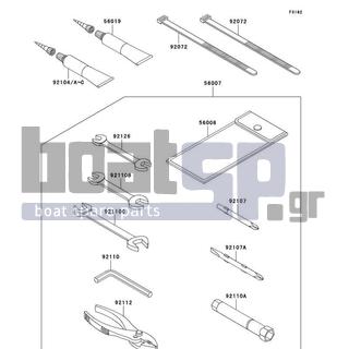 KAWASAKI - ULTRA LX 2011 -  - Owner's Tools - 92110-1153 - TOOL-WRENCH,OPEN END,14X17