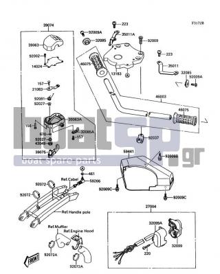 KAWASAKI - 300 SX 1991 - Body Parts - Handlebar(JS300-A5) - 13183-3772 - PLATE,HANDLEBAR