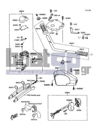 KAWASAKI - 300 SX 1991 - Body Parts - Handlebar(JS300-A5) - 46075-3713 - GRIP,HANDLEBAR